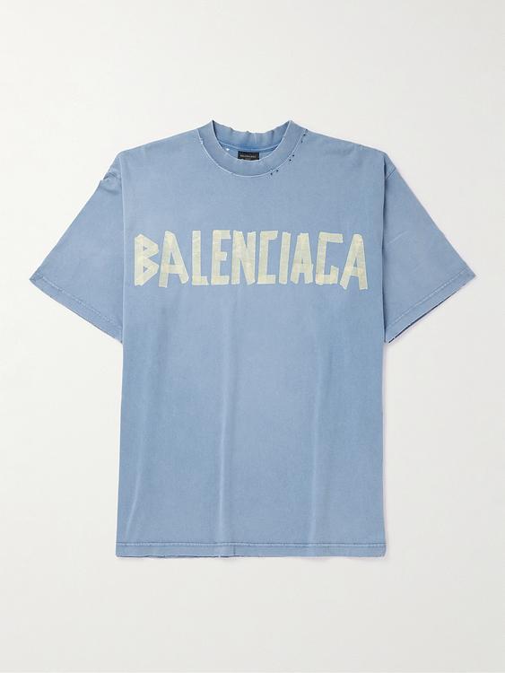 Print blue t-shirt from Balenciaga