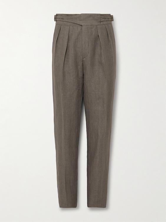 Taupe chinos from Rubinacci