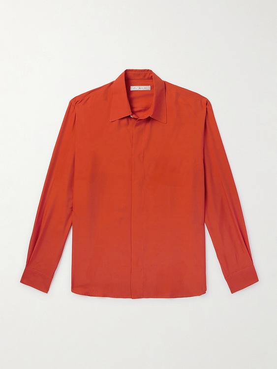Red casual shirt from Umit Benan B+