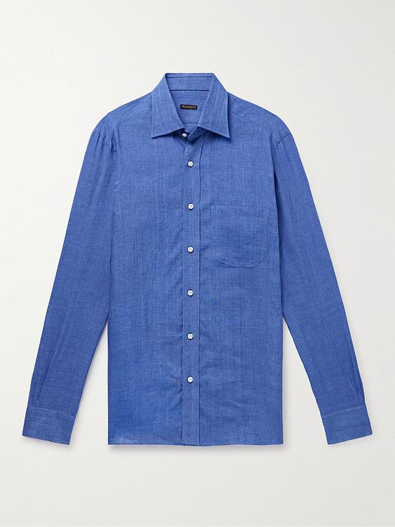 Blue casual shirt from Rubinacci