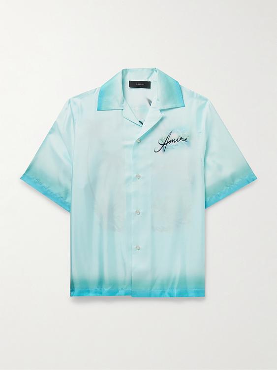 Light blue short sleeve shirt from Amiri