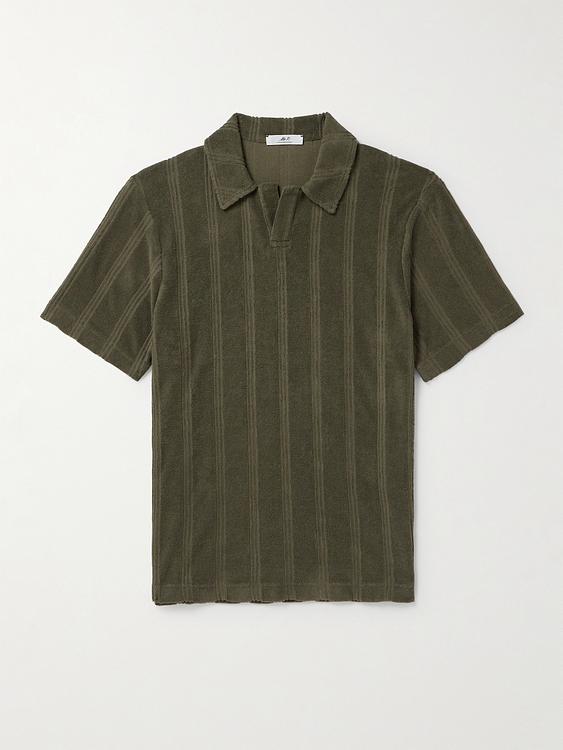 Dark green short sleeve polo shirt from Mr P.