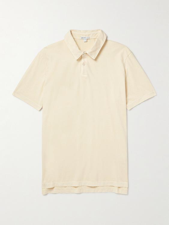 White short sleeve polo shirt from James Perse