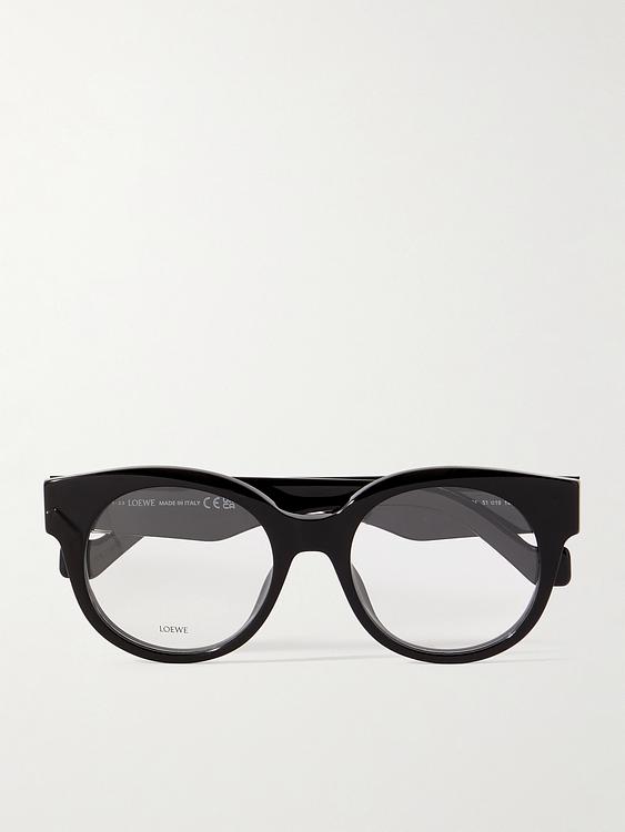 Black round frame glasses from Loewe