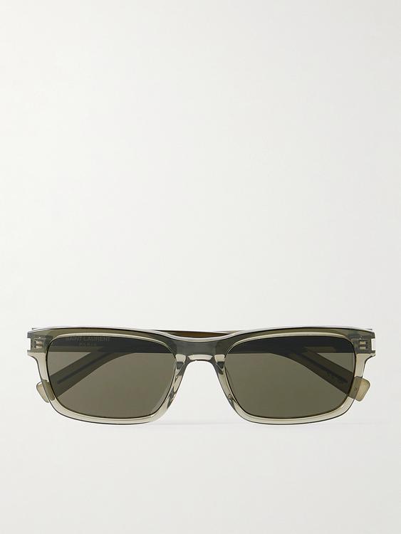 Taupe d-frame sunglasses from Saint Laurent