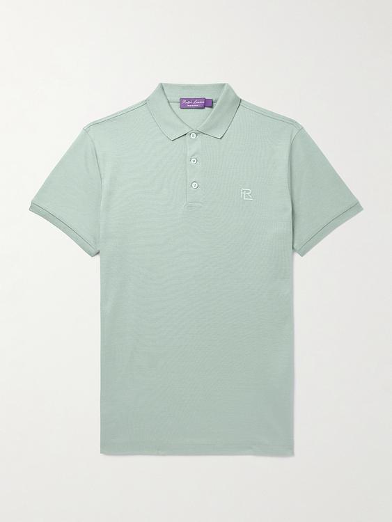 Teal short sleeve polo shirt from Ralph Lauren Purple Label
