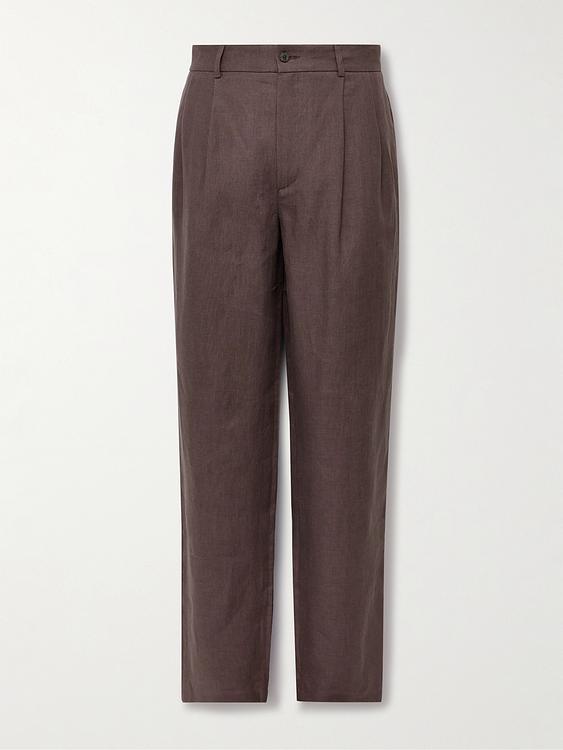 Dark brown suit trousers from De Bonne Facture