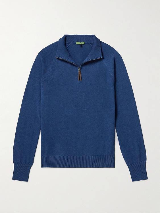Dark blue half-zip from Sid Mashburn