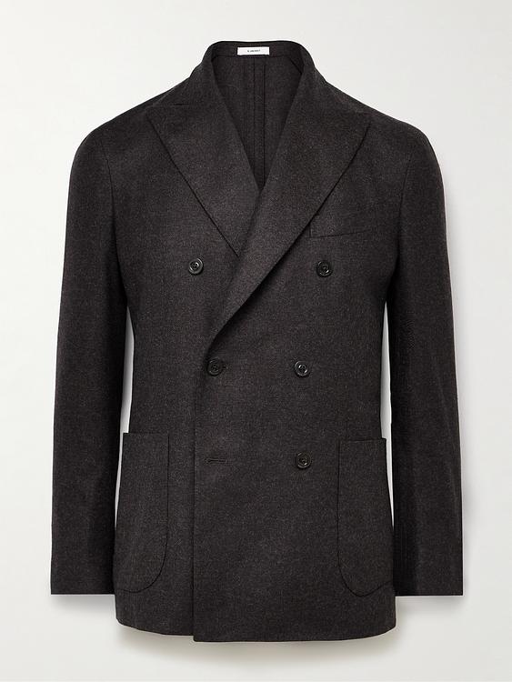 Black double-breasted blazer from Boglioli