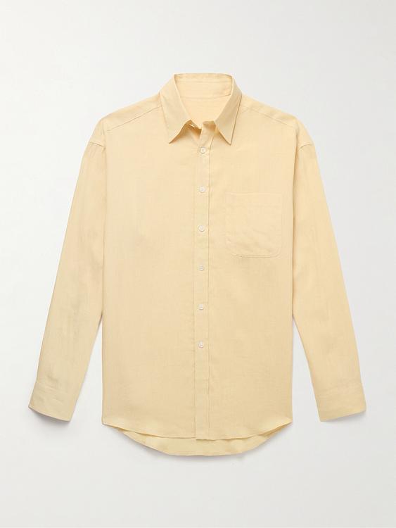 Beige casual shirt from Anderson & Sheppard