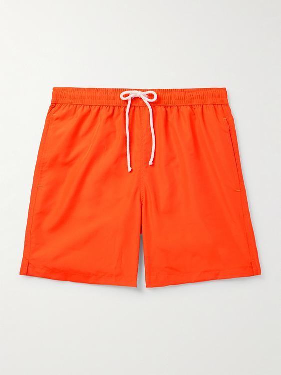 Orange swim shorts from Anderson & Sheppard