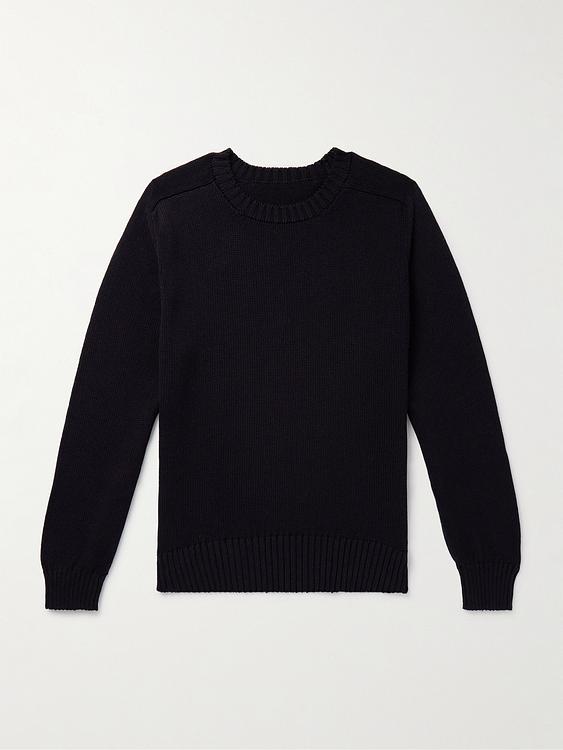 Black sweatshirt from Anderson & Sheppard