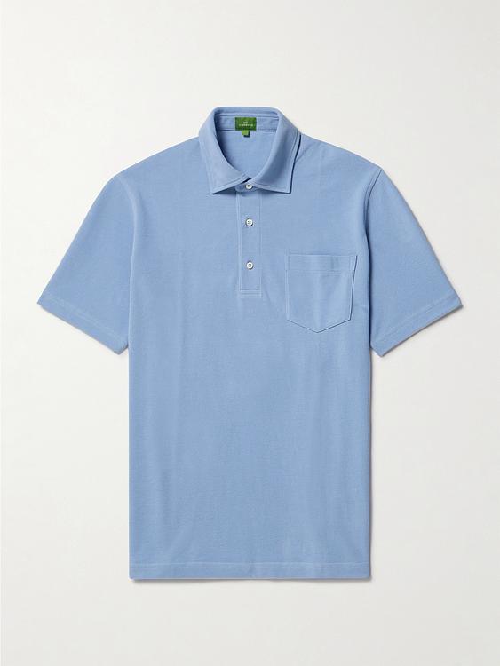 Blue short sleeve polo shirt from Sid Mashburn