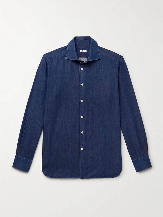 Dark blue casual shirt from Kiton
