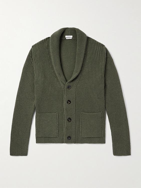 Dark green cardigan from Boglioli