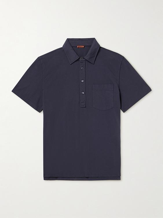 Dark grey short sleeve polo shirt from Barena