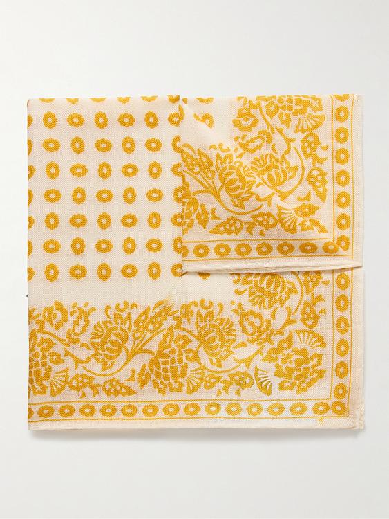 White pocket square from Anderson & Sheppard