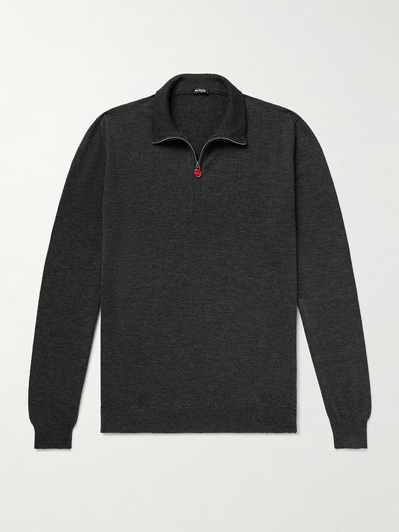 Black half-zip from Kiton