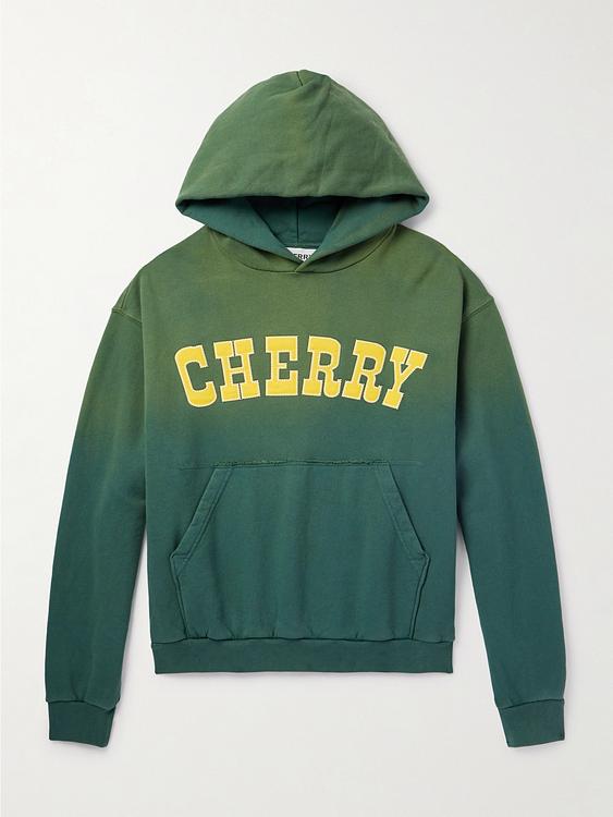 Print teal hooded sweatshirt from Cherry Los Angeles