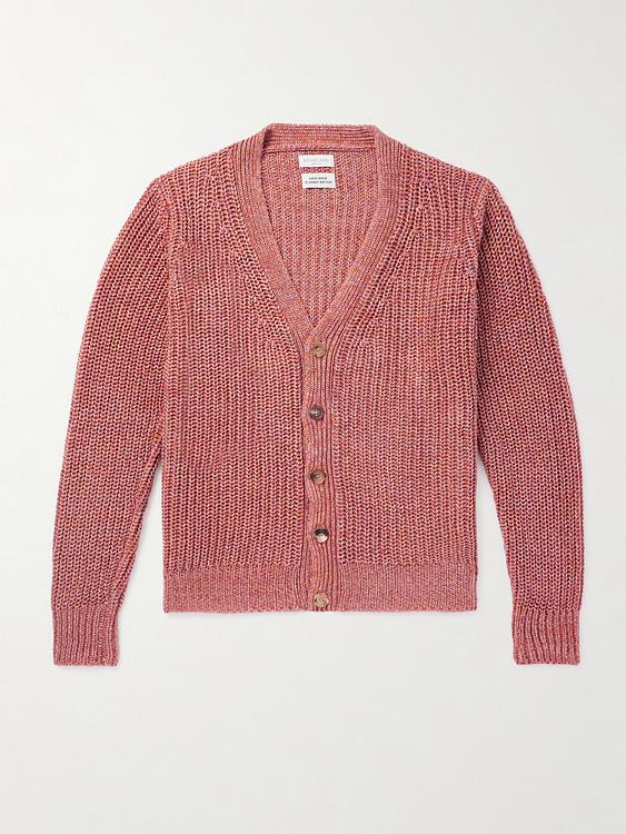 Red cardigan from Richard James