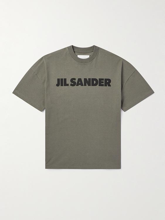 Print taupe t-shirt from Jil Sander