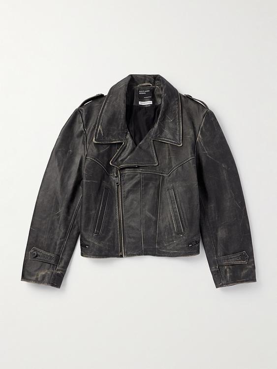 Dark grey leather jacket from Enfants Riches Déprimés