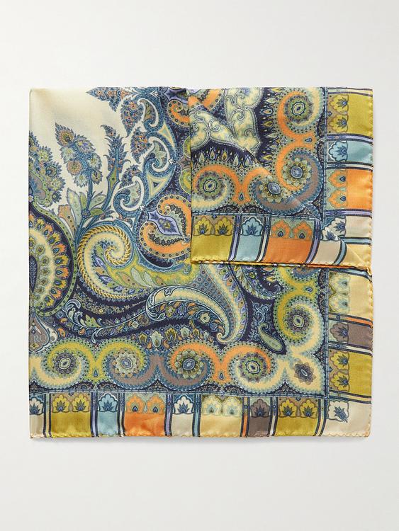 Multicolor pocket square from Etro