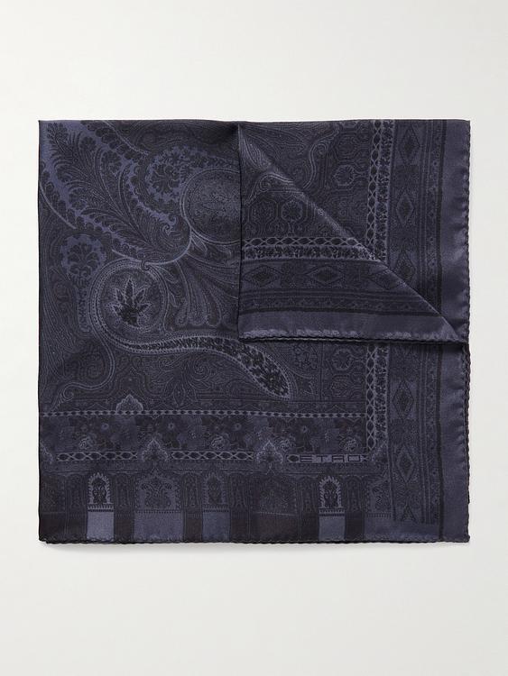 Black pocket square from Etro