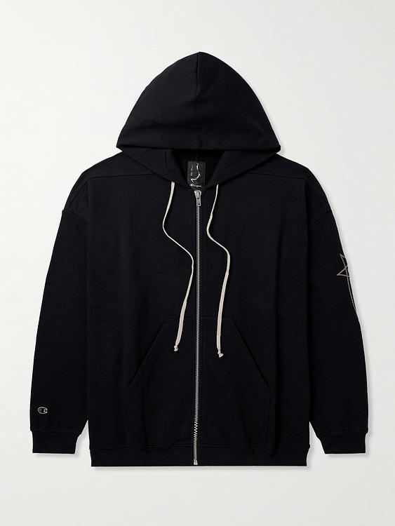 Black hooded sweatshirt from Rick Owens