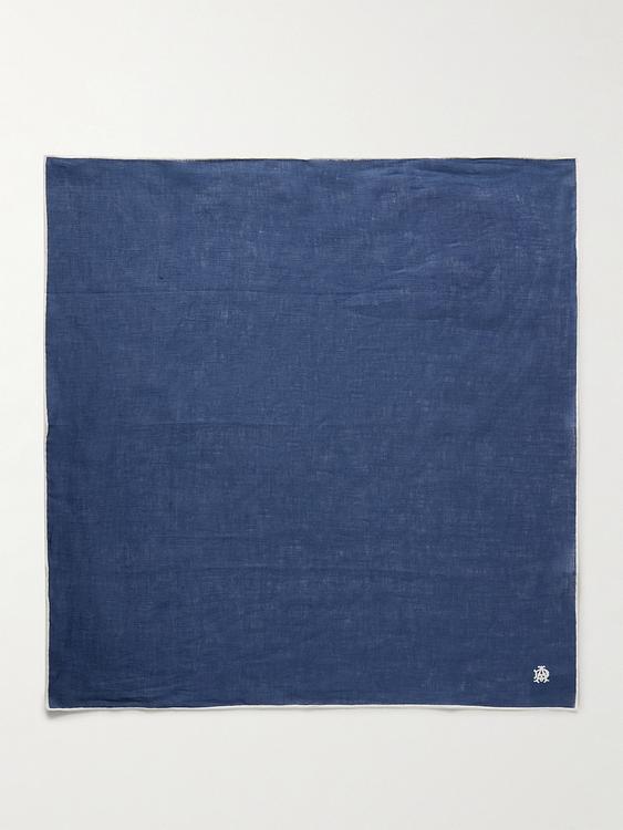 Dark blue pocket square from Dunhill