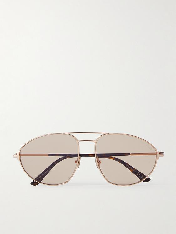 Dark yellow d-frame sunglasses from Tom Ford