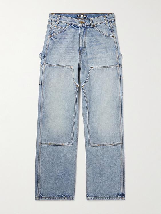 Blue wide-leg jeans from Cherry Los Angeles