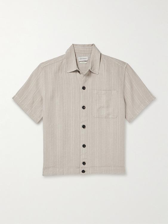 Beige short sleeve shirt from Oliver Spencer