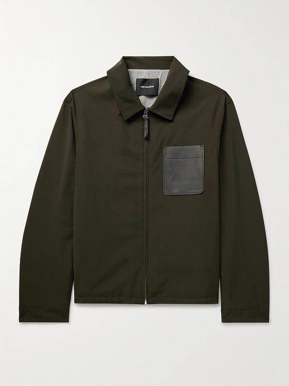 Dark green casual jacket from Yves Salomon