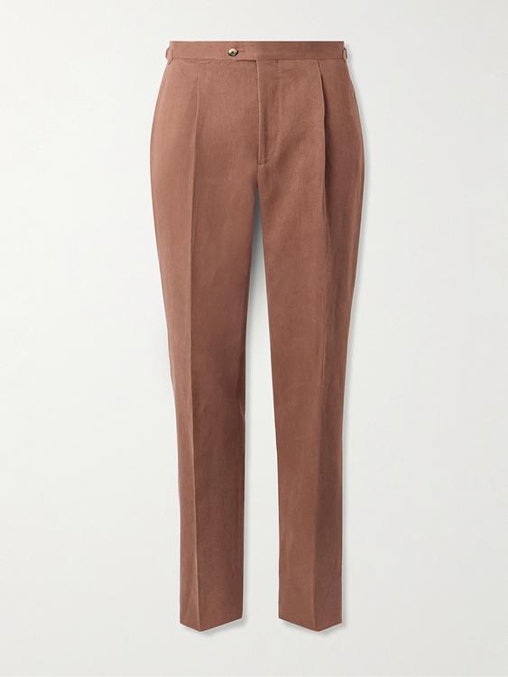 Taupe suit trousers from Thom Sweeney