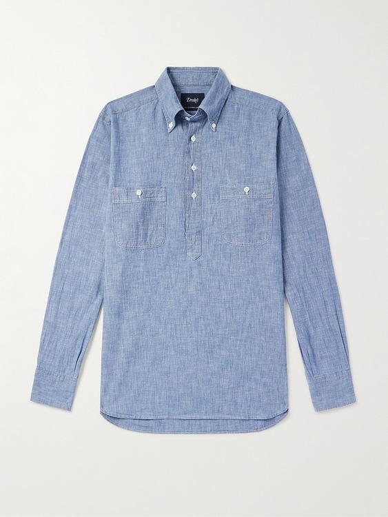 Blue casual shirt from Drake's