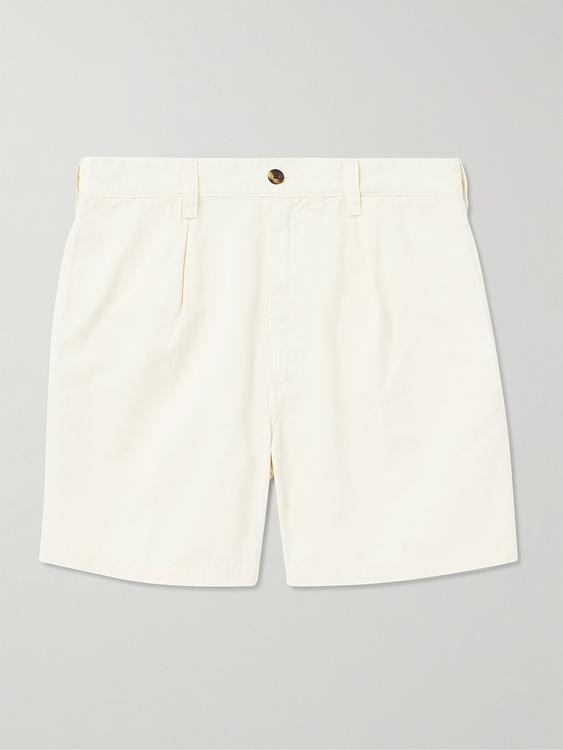White chino shorts from Drake's