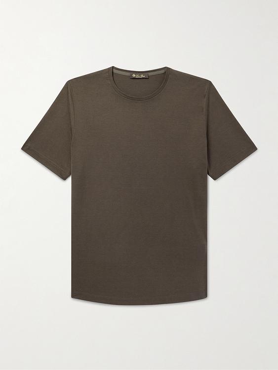 Dark brown t-shirt from Loro Piana