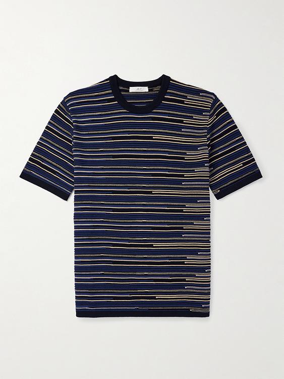Striped black t-shirt from Mr P.