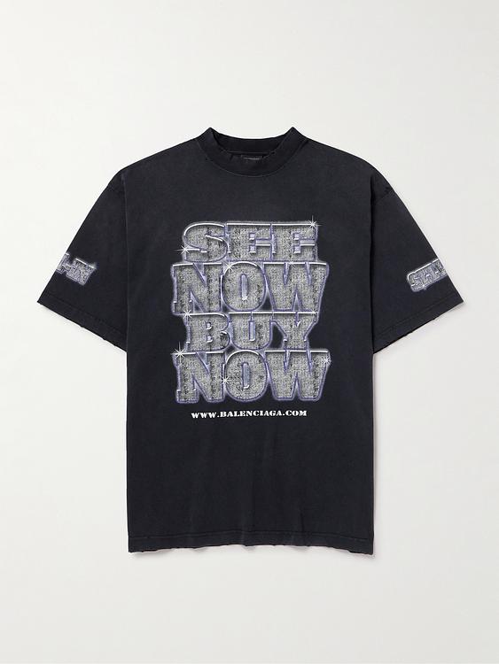 Print black t-shirt from Balenciaga
