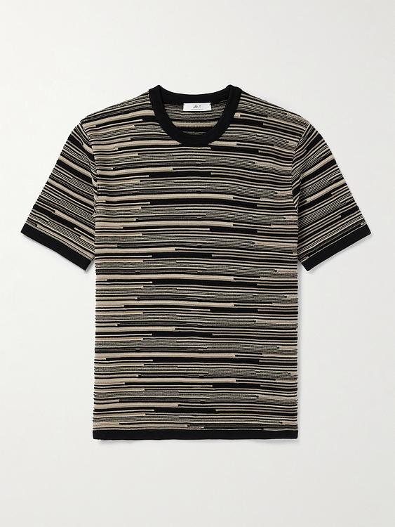 Striped black t-shirt from Mr P.