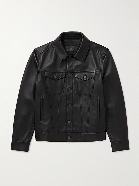 Black leather jacket from Mr P.