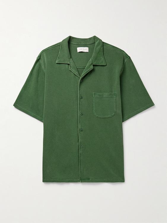 Green short sleeve polo shirt from Les Tien