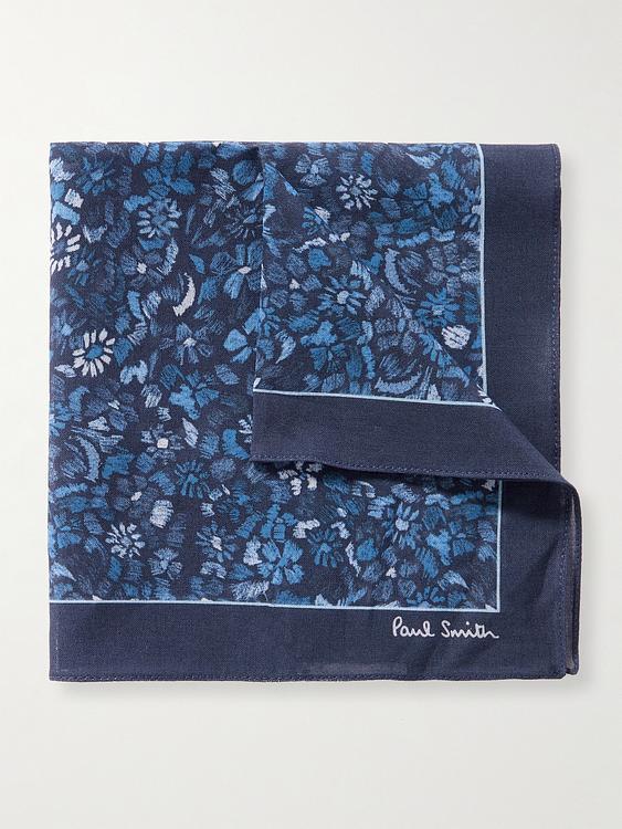 Dark blue pocket square from Paul Smith