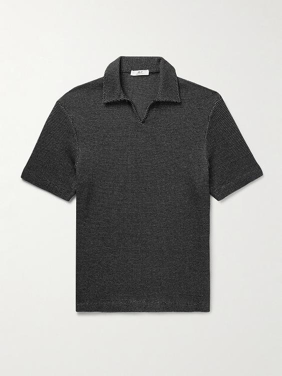 Black short sleeve polo shirt from Mr P.