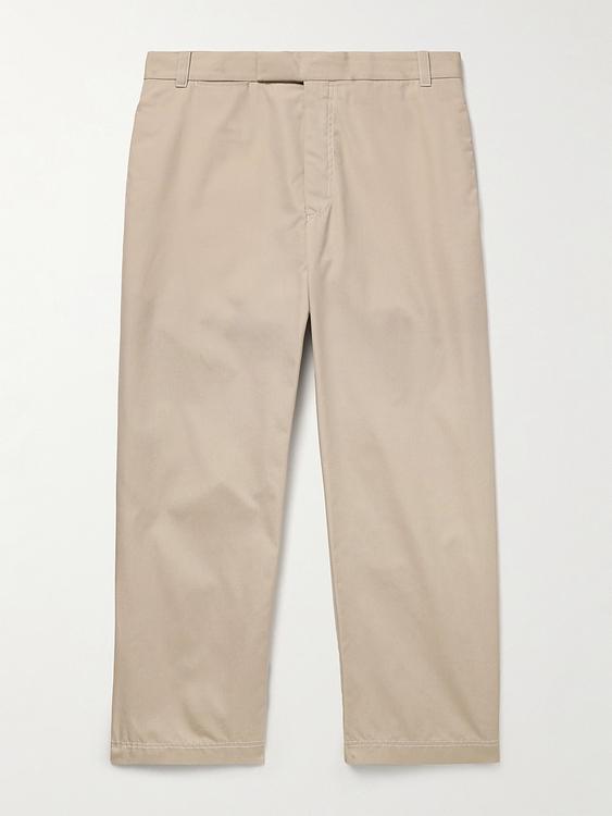 Beige casual trousers from Thom Browne