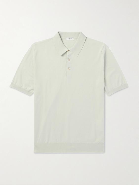 Grey short sleeve polo shirt from Boglioli