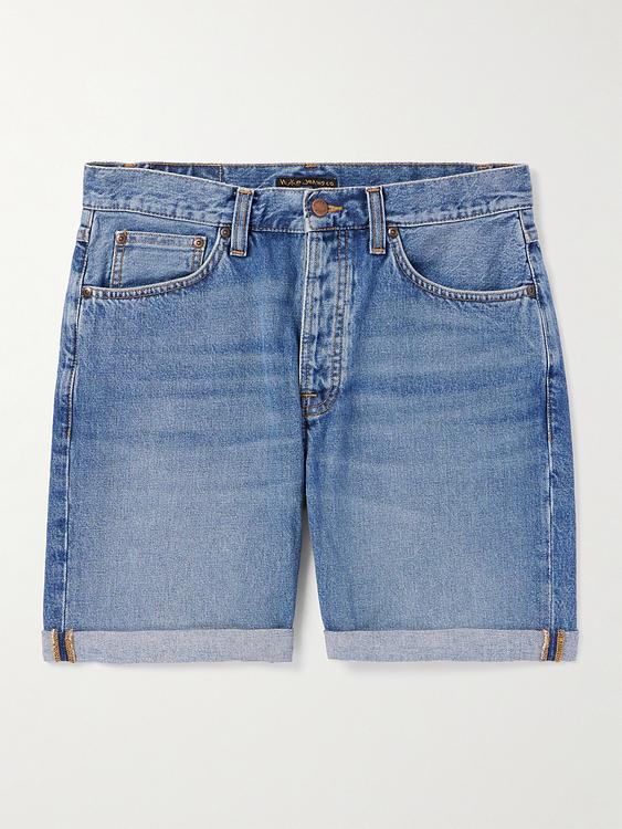 Blue denim shorts from Nudie Jeans