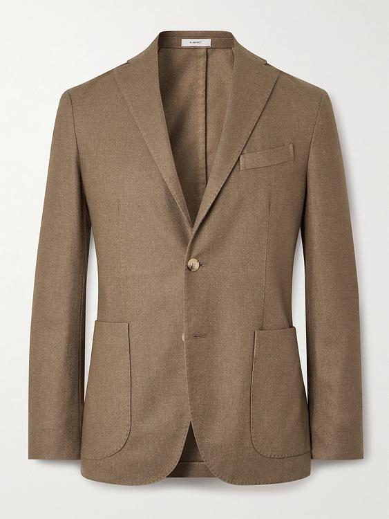 Taupe suit jacket from Boglioli