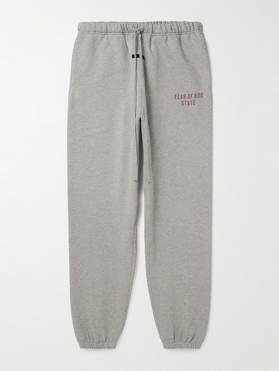 Grey sweatpants from Fear Of God Essentials
